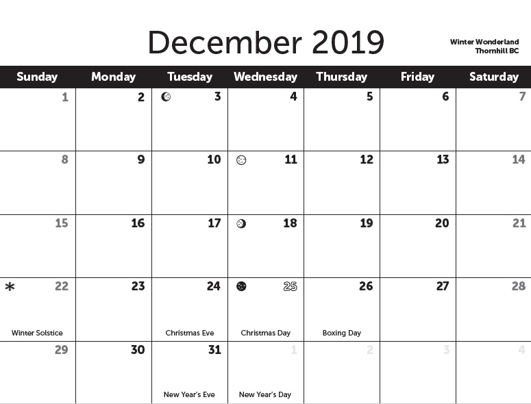 BC Local farm calendar 2019, December